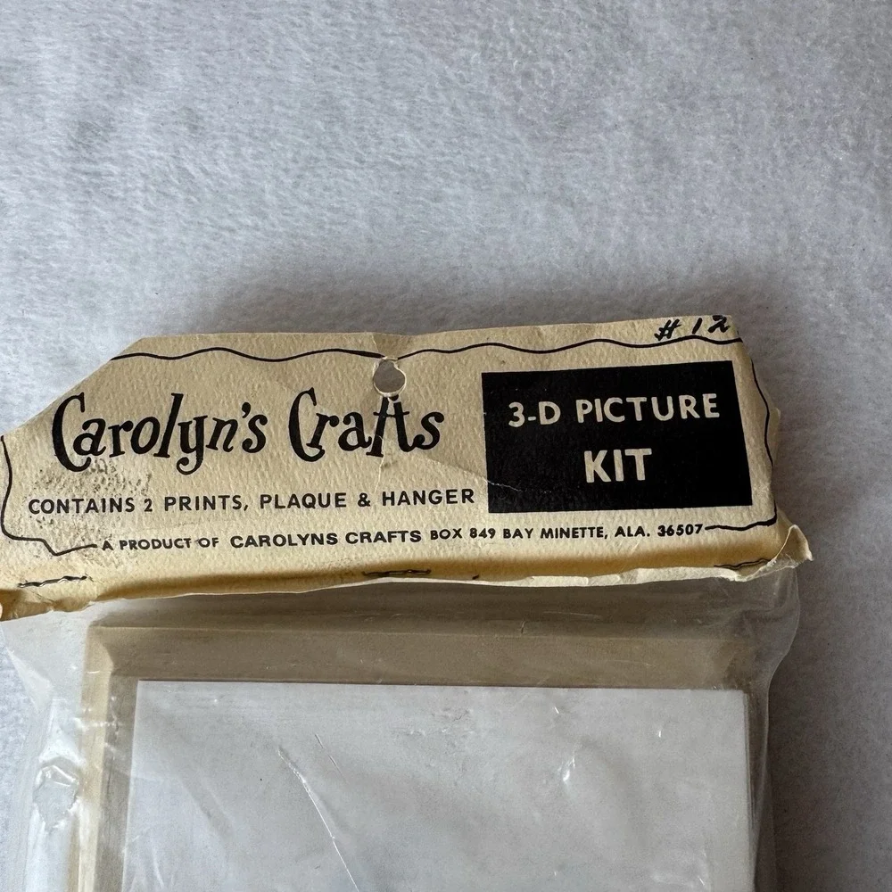 Carolyn's Crafts 3D Picture Kit #121 Wood Decopauge 2 prints Plaque Hanger Pansy